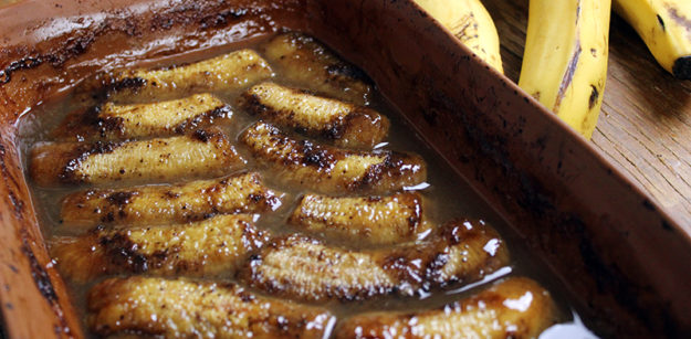 Banana flambada ao forno