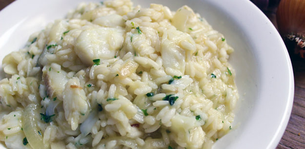 Risoto de bacalhau